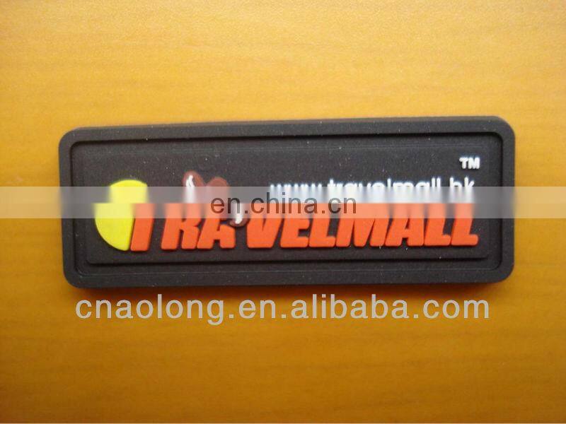 debossed custom brand logo soft pvc clothing medals,rubber kids garment label and tags