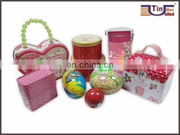 Plain rectangular gift tin box with window