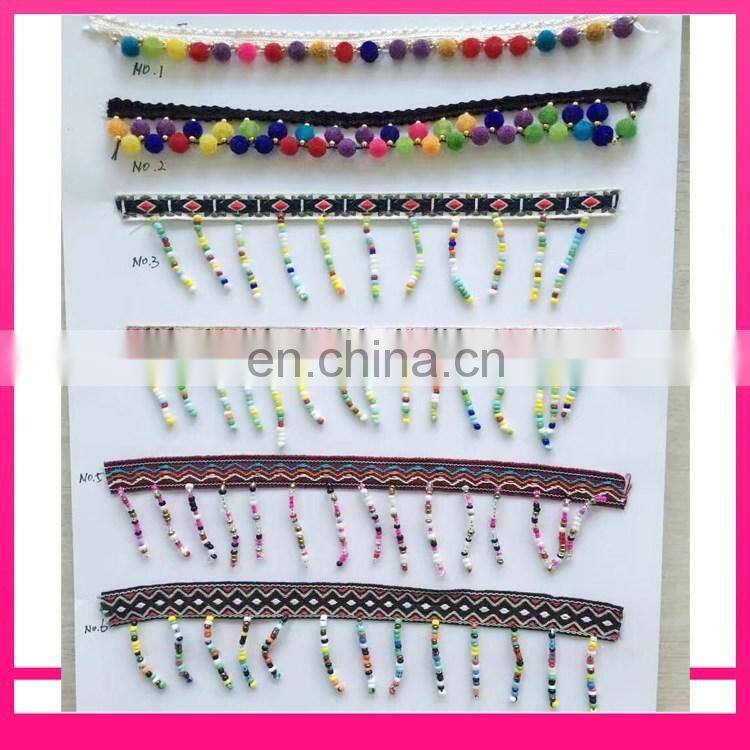 beaded tassel fringe trim hea195