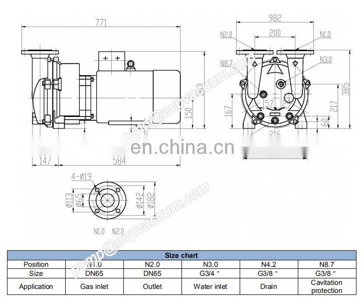 2bv5 7.5kw pharmacy plant use mechanical seal water ring vacuum pump