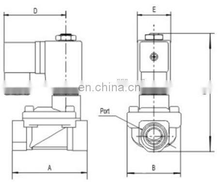 Diaphragm water valve of solenoid 1 1/2 inch