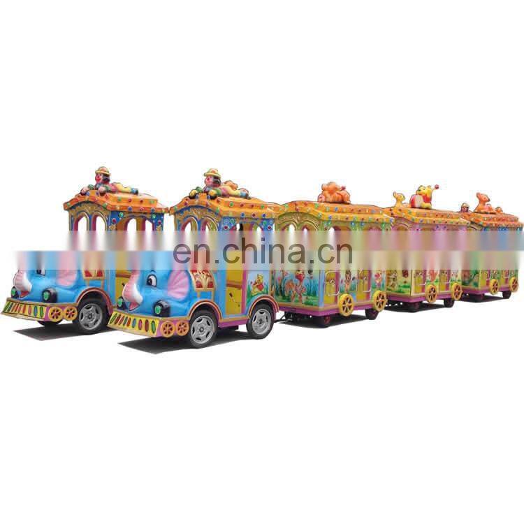 train electric parco giochi luna park shopping mall trackless train