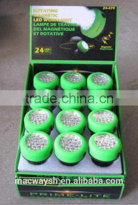 360 Degree Rotatable 24 LED Work Light with magnetic base