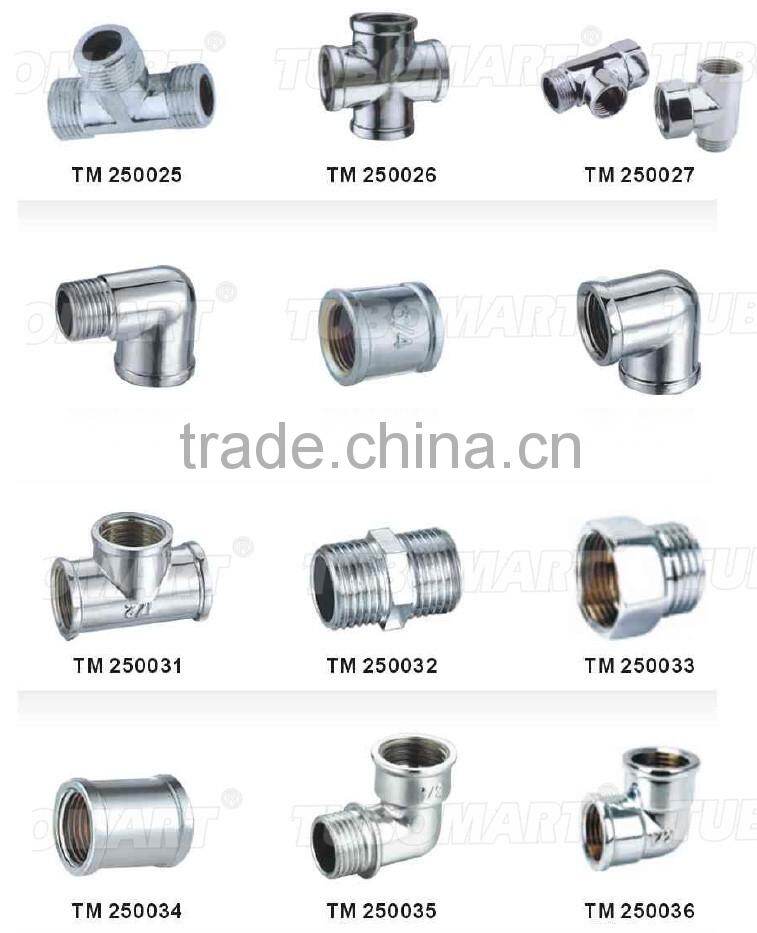 Factory chrome plated general screw straight fittings for copper pipe