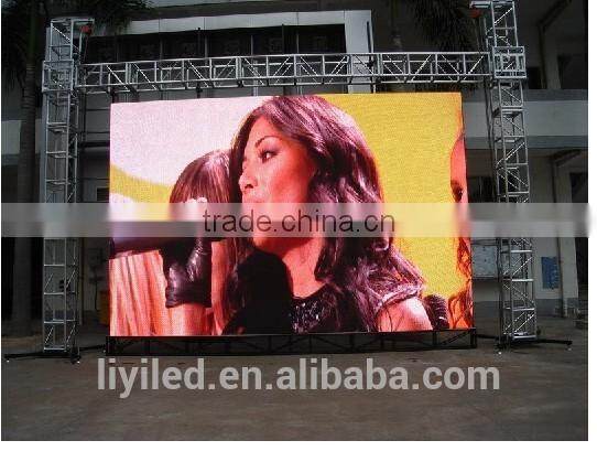 Ali trade assurance high definition 576*576*75mm electronic advertising p6 outdoor rental led display screen
