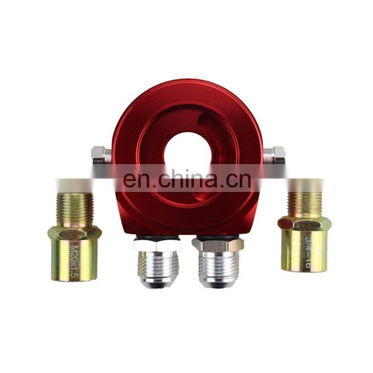 Auto Accessories sandwich panel, rear thermostat, with 10 accessory M20*1.5 and 3/4-16 oil filter sandwich adapter