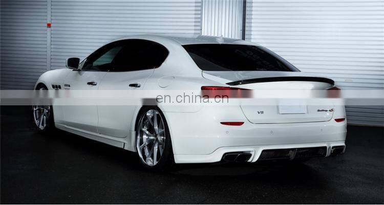 Beautiful carbon fiber LP style body kit for Maserati Quattroporte 2013-2015 front spoiler rear spoiler and side skirts