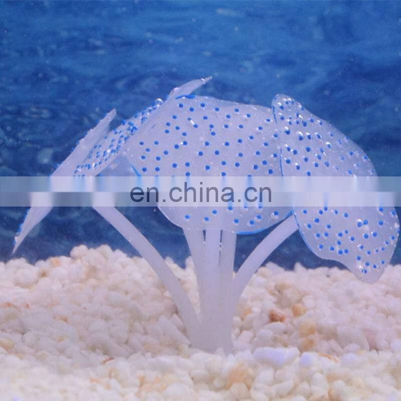 Sucker Coral Aquarium Artificial Silicone Plant With Ornament Water Landscape Decor Fish Tank Accessories