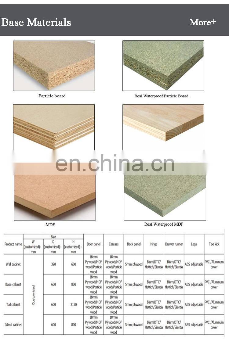 Superior Quality Solid Wood Modern Design Kitchen cabinet with cabinet handle