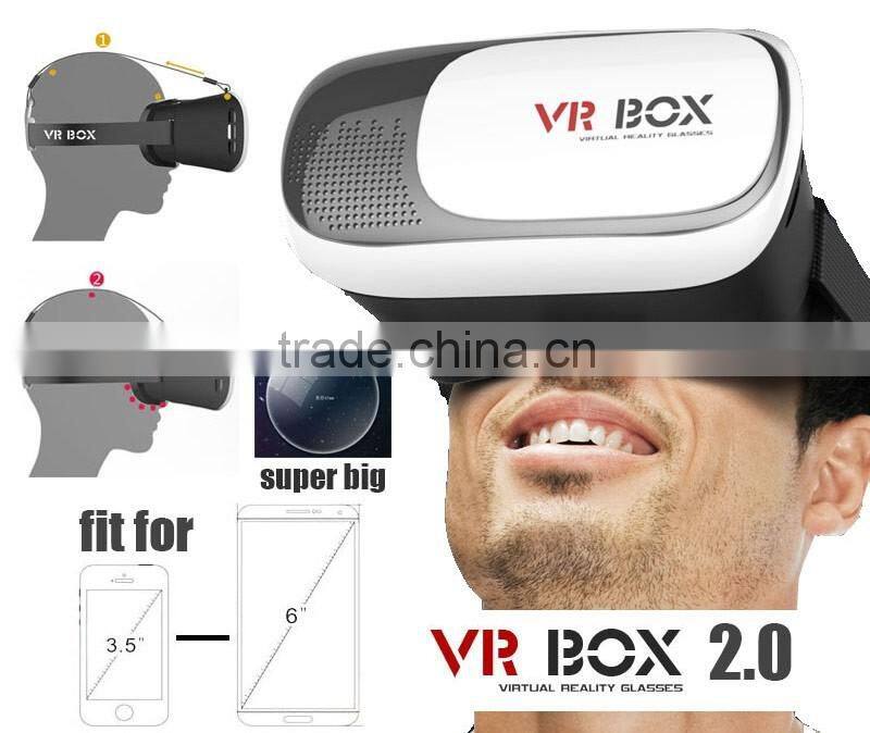 Newest high technology vr box 2nd Generation Distance Adjustable VR Box 3D Glasses