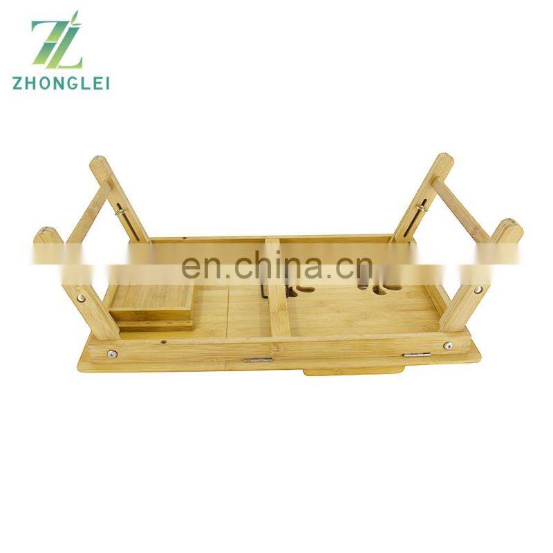 Portable Bamboo Foldable Laptop Desk Breakfast Serving Bed Tray Computer Gaming Desk Table