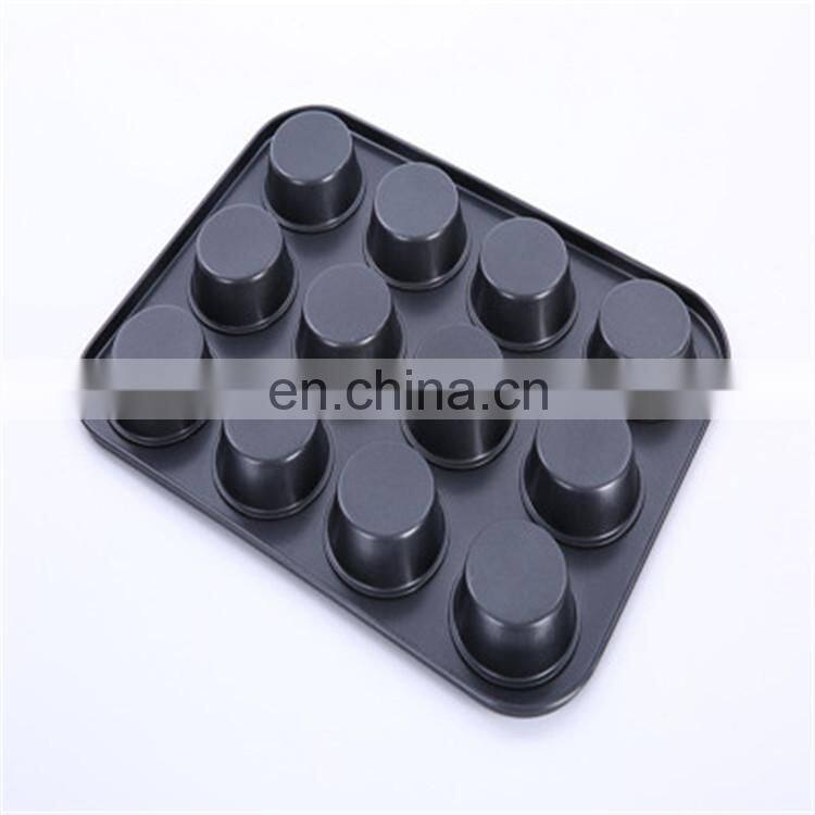 12 Cups Non-stick Metal Cupcake Mold Egg Tart Baking Dish Muffin Cake Mould Baking Cup
