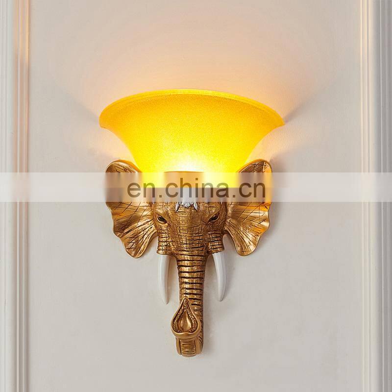 Factory wholesale Hand Make European-style resin wall LED creative indoor wall lamp for hotel bedroom dinging room