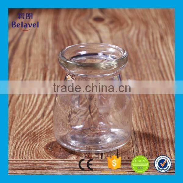 Food grade empty jam jar clear glass 100ml pudding bottle