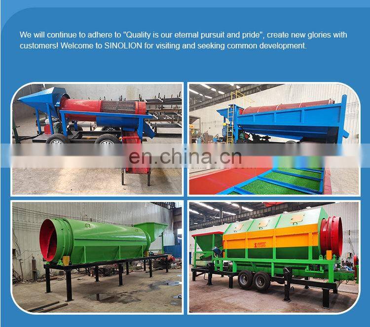 Alluvial gold equipment 10 tph trommel screen washing plant small scale gold trommel for sale