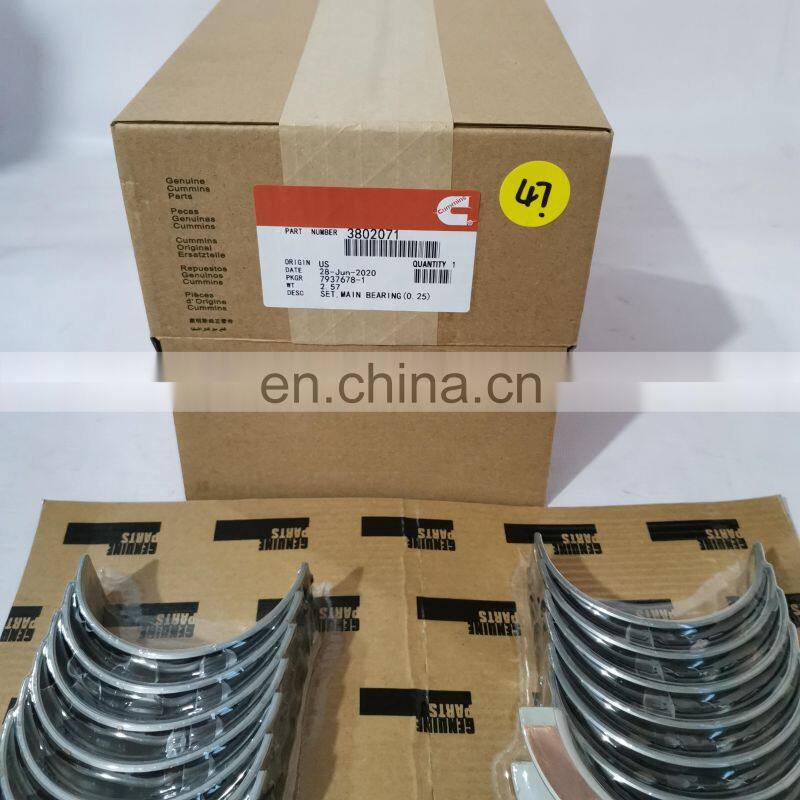 3802071 KIT, MAIN BEARING (.010in/.25mm) KIT 6BT Diesel Engine Part Rod Bearing 3802071