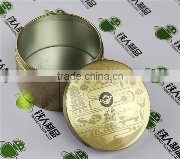 Embossing Tea Can Round Tin