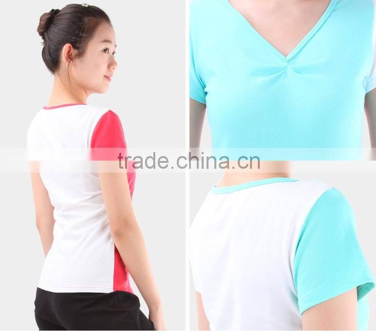 Hot Sale Short Sleeve Dance Top, Fitness Top, Yoga Top