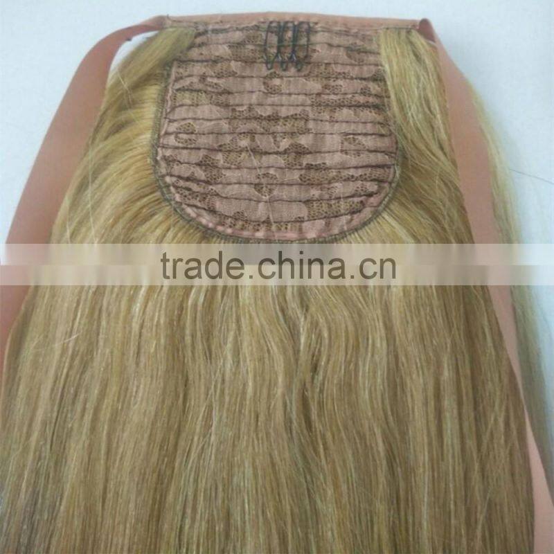 remy human hair drawstring ponytail hair extension for black women
