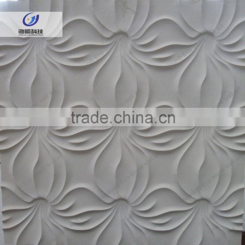 Customized patterns indoor wall cover sculpture decoration with Eco stone