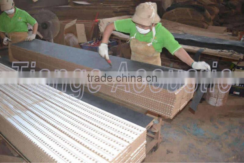 Perforated wood panel Guangdong acoustic product