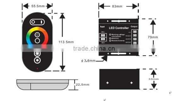 RGB Touch LED controller/Touch Wireless RGB LED Controller