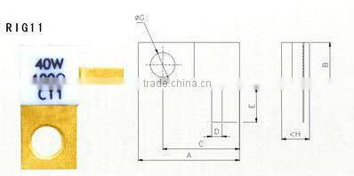 small size RIG11 ceramic composition high power variable resistor