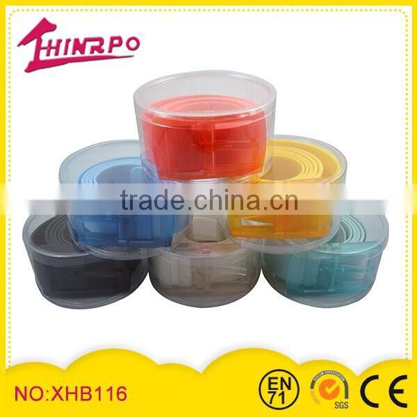 Factory direct selling fashion color rubber fashion belt,TPE belt strap made in China