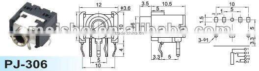 Universal female audio cable 3 5mm stereo jack