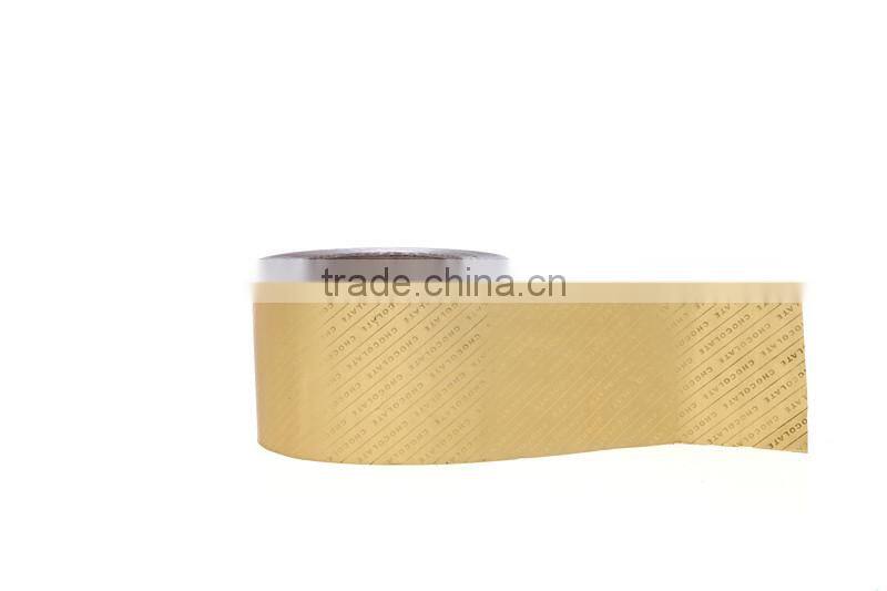 8011 alloy Gold colored Aluminium foil Paper For chocolate Packaging