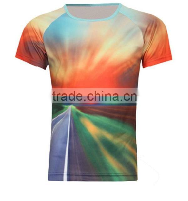 Wholesale custom 100% polyester mens long sleeve plain long length t-shirts