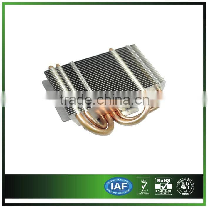customized copper base 4 copper heat pipes heat sink