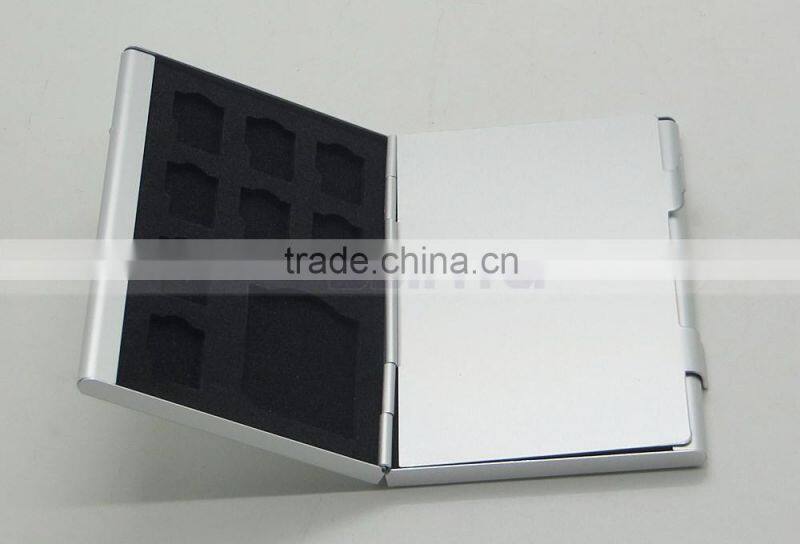 Aluminum Memory Card Case for MicroSD Card SD SDHC CARD 16TF+2SD