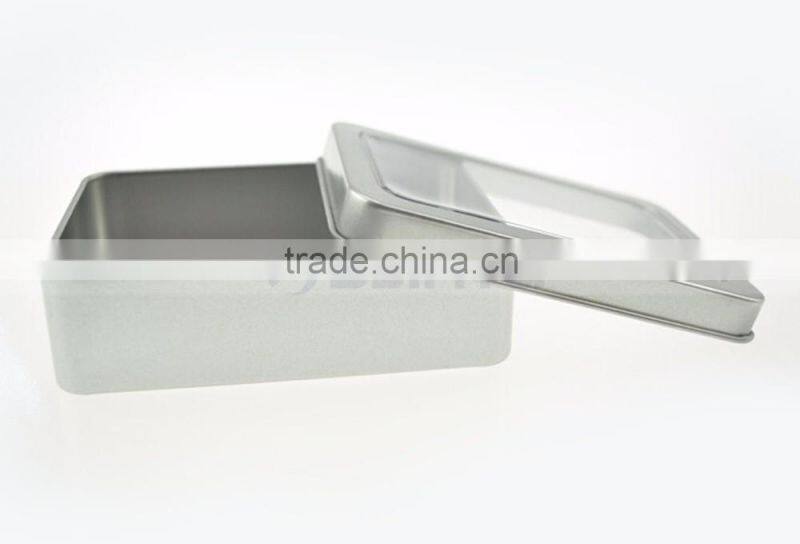 2 Color Promotional Package Box Tin Gift Box OEM Customizing Square Tin Box