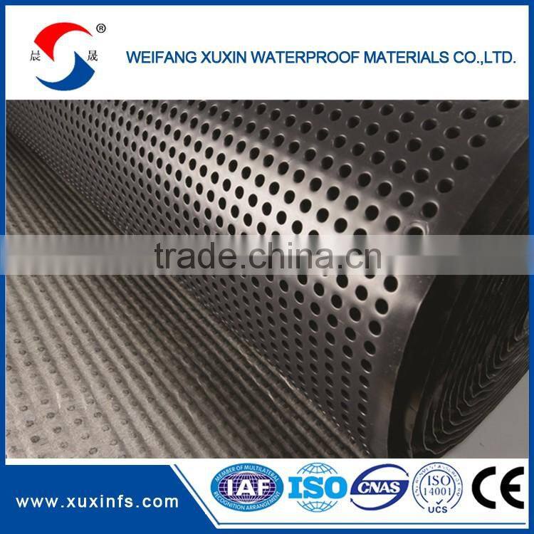 1.0mm HDPE dimpled plastic drainage board for underground tunnel
