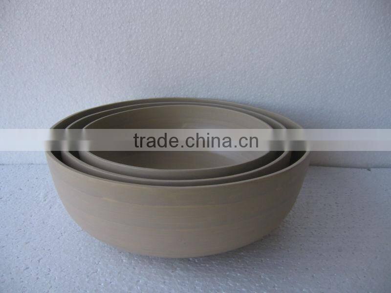 Salad spun bamboo bowl