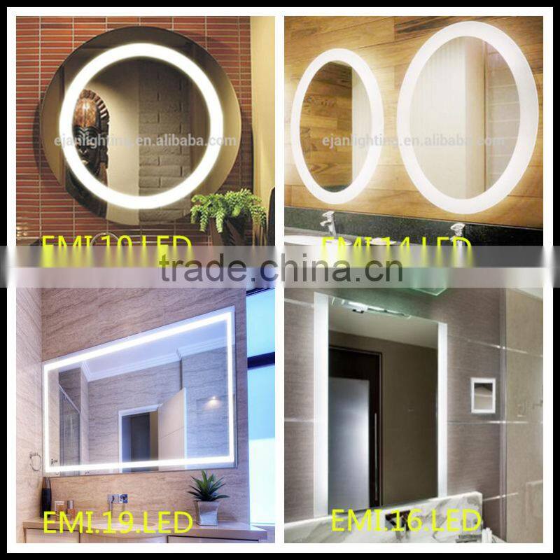 Bathroom Wall Mounted Rectangular Defogger Pad Led Dressing Mirror