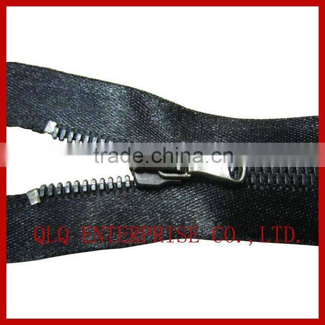 Black Open End Metal Zipper