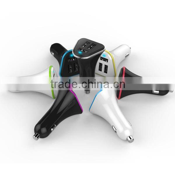Factory Wholesale Car Charger 3 USB Car Charger Mobile Phone Battery Charger