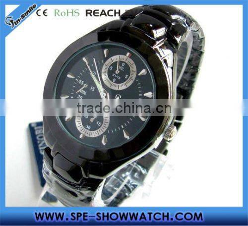 genuine leather japan movt 2012 popular mens watches CE ROHS