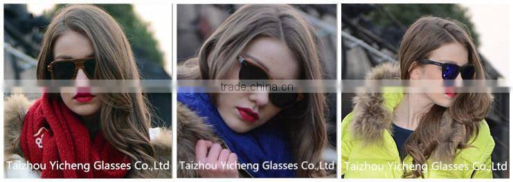 high quality PC frame with bamboo side sunglasses