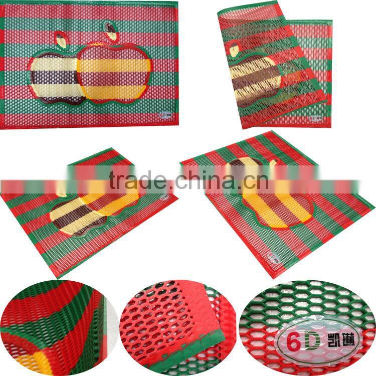 red yellow color strip rainbow hollow pvc bathtub mat outdoor