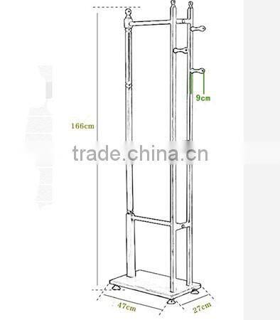 Rural Style Bamboo Stand Clothes Hanger Rack