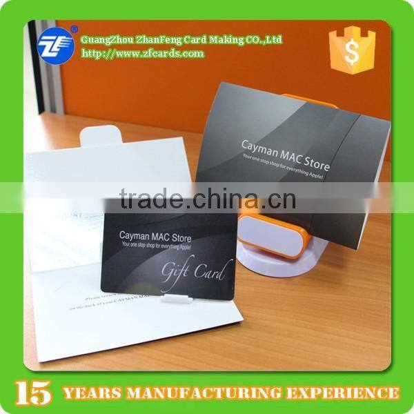 Factory cheap rfid plastic pvc TK4100 gift cards with cardboard