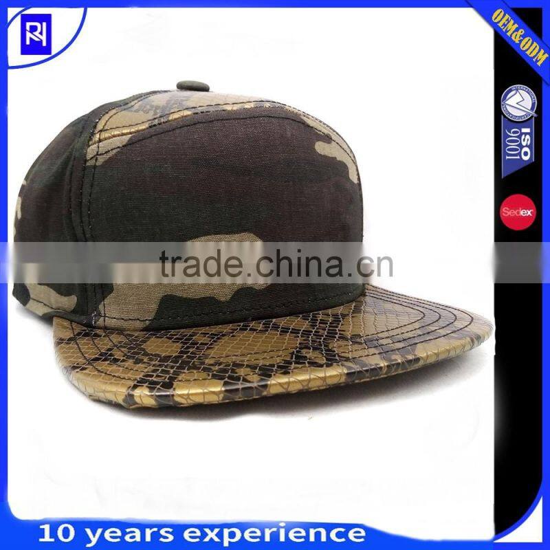High quality custom New style blank snapback Cap blank camo baseball hats
