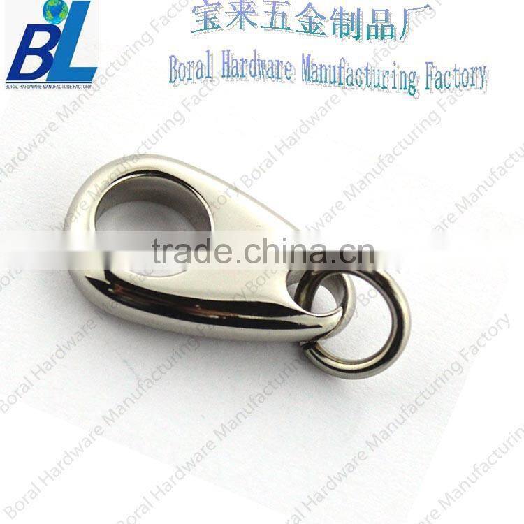 Shiny nickel reversible zipper slider for bags,clothes