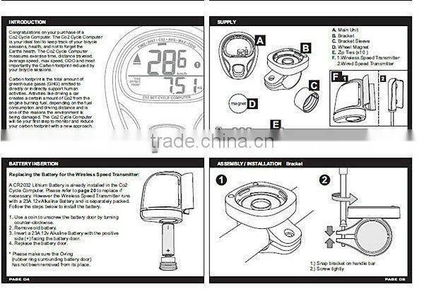 Waterproof bike computer with speedometer