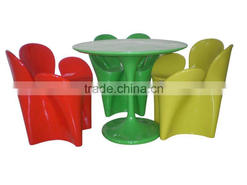 2015 fiberglass colorful flower petal chair