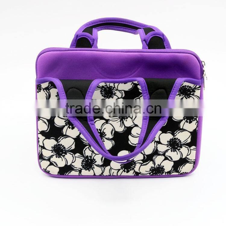 Two side pockets tablet case neoprene laptop sleeve 11.6''