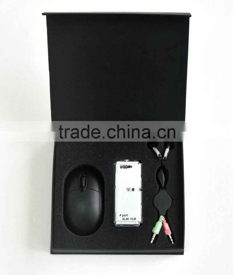 Portable Computer USB Travel Tool Kit including Laptop Mouse USB Hub Charging Cable